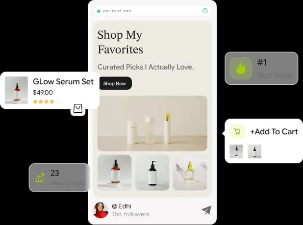 Launch a custom storefront. preview