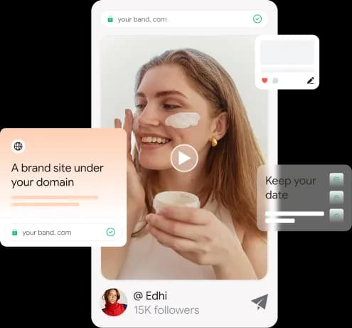 A brand site under your domain. preview